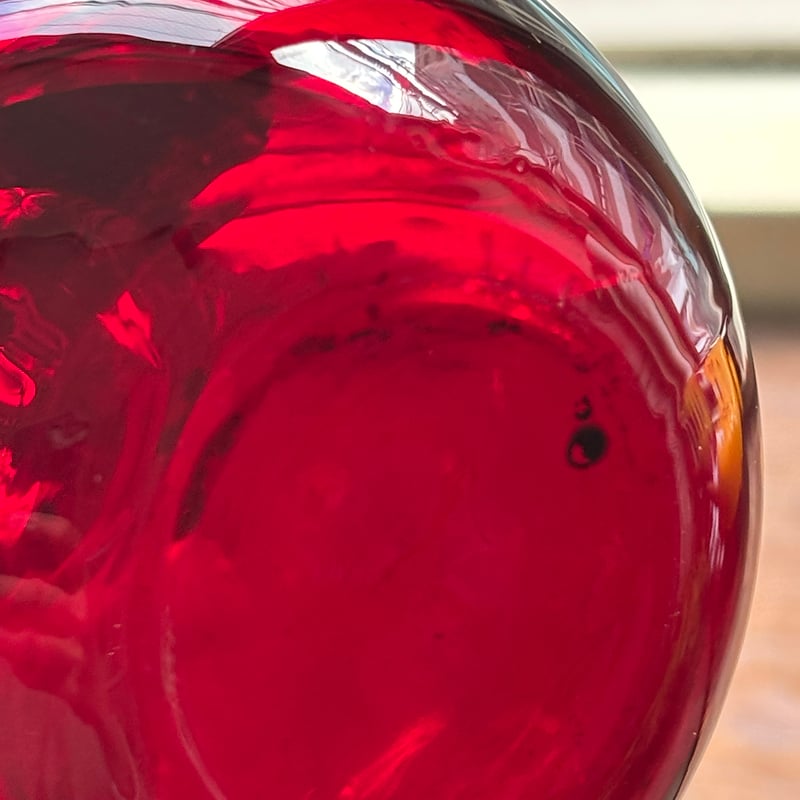 Nuutajarvi apple obje oiva toikka red | retro n