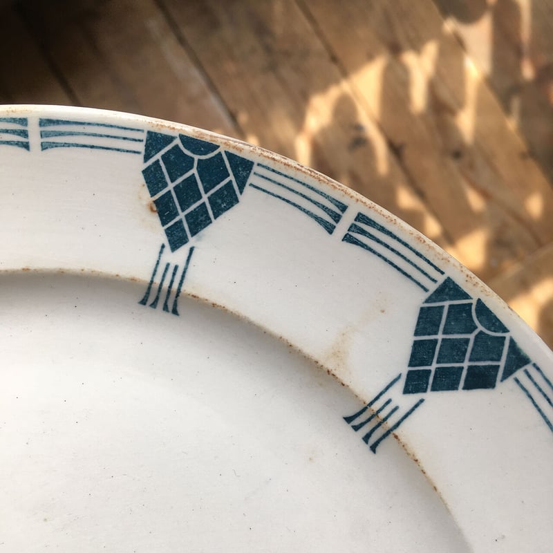* old arabia ❀ ブルーのステキなロゴ入り plate old arabia arne plate PAA logo | retro number