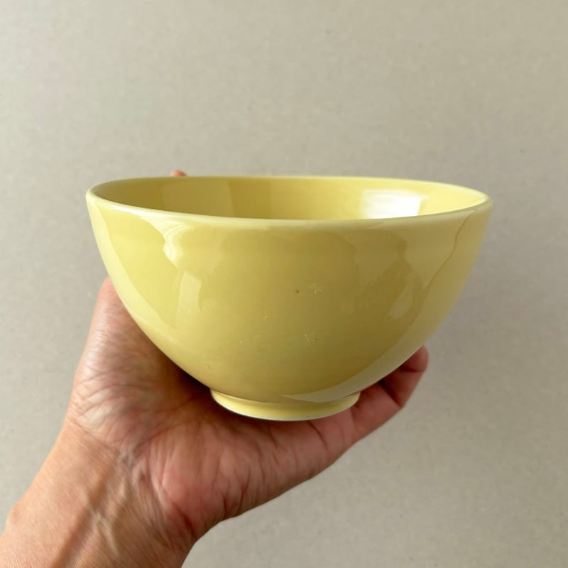 arabia kilta bowl yellow 丸 | retro number