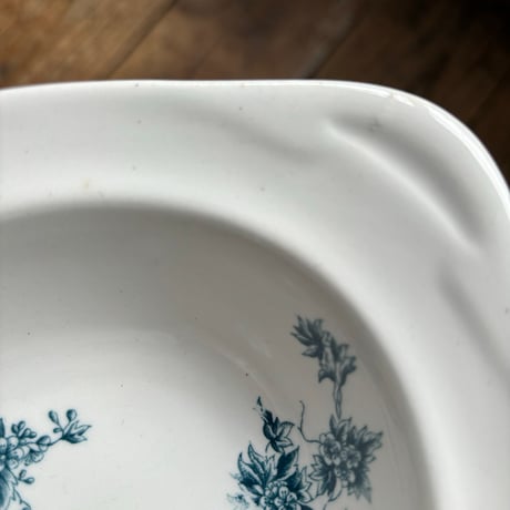 arabia axel oval bowl blue flower 24cm