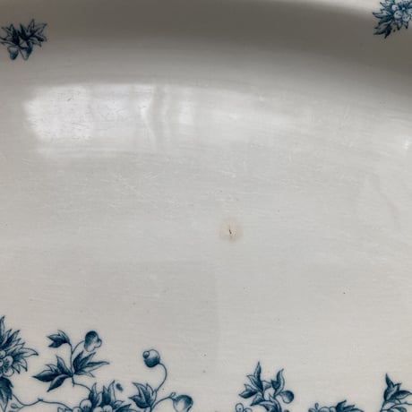 arabia  oval plate  blue flower 38cm