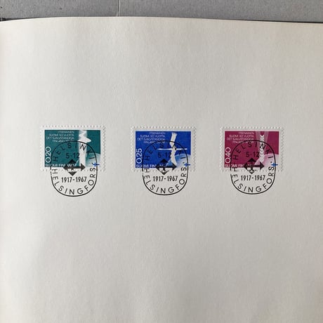 suomi stamp 50. itsenäisyyspäivä & book