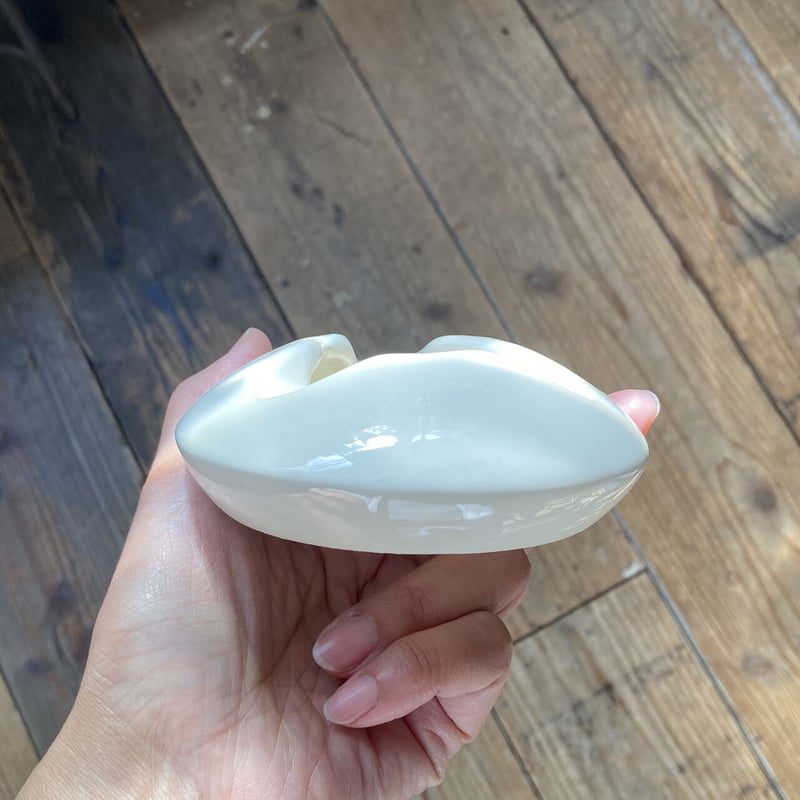 old arabia ashtray white | retro number