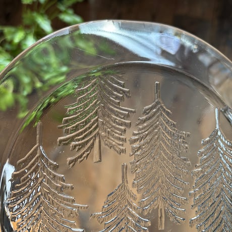 iittala kuusi  glass plate 1986