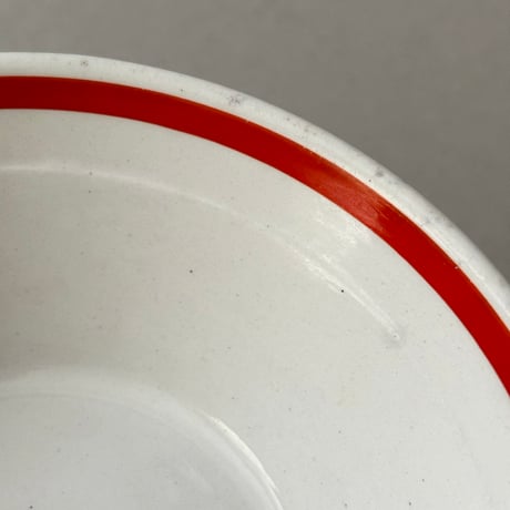 old arabia line bowl red