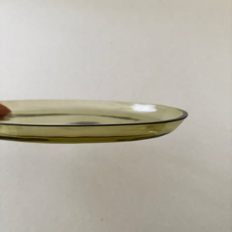 brown glass oval plate riihimaki?