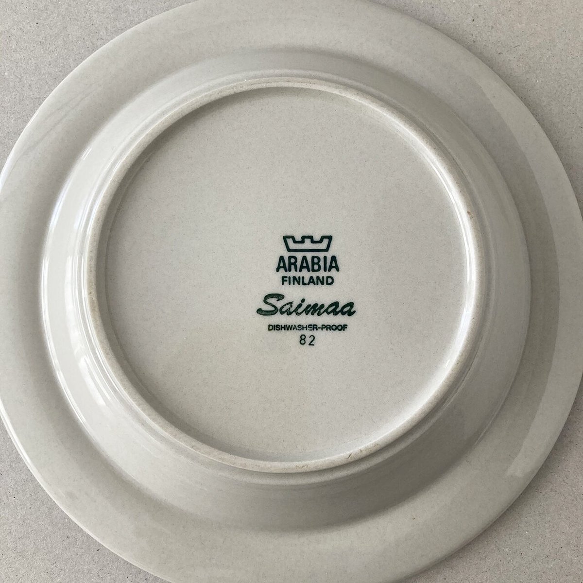 arabia saimaa soup plate | retro number