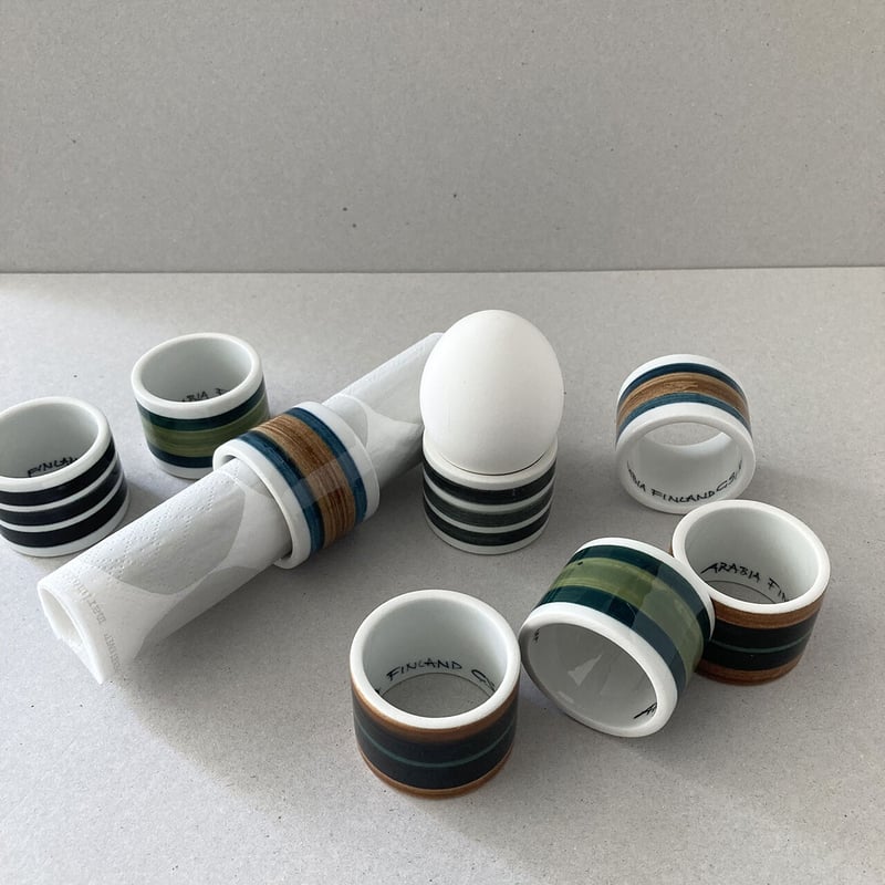 arabia handcraft egg & napkin holder Gunnel Sal