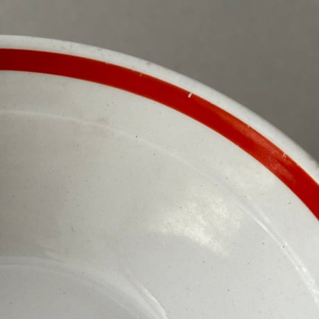 old arabia line bowl red