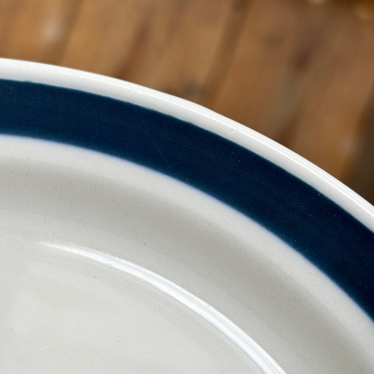 arabia blue line plate 17cm | retro number