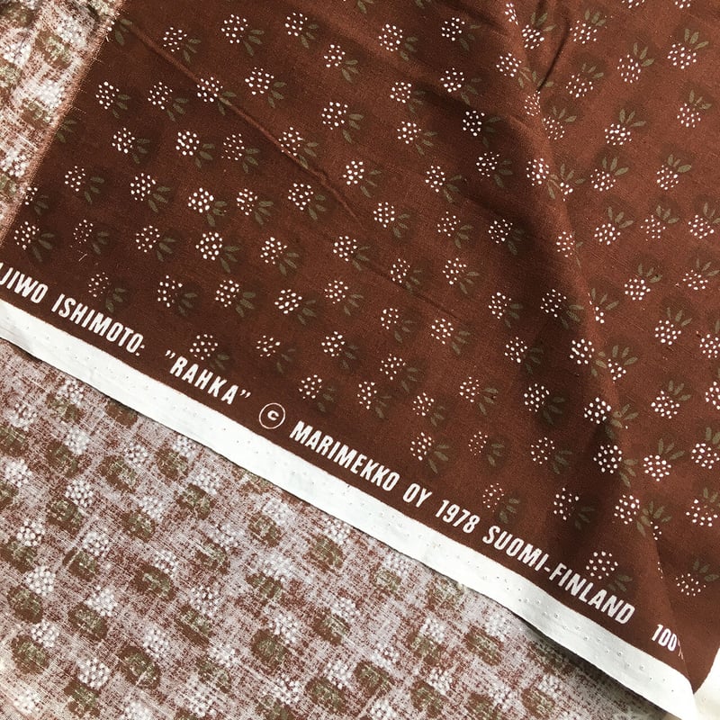 marimekko RAHKA fujiwo ishimoto 1978 | retro nu marimekko RAHKA fujiwo ishimoto 1978 | retro nu