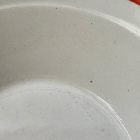old arabia line bowl red