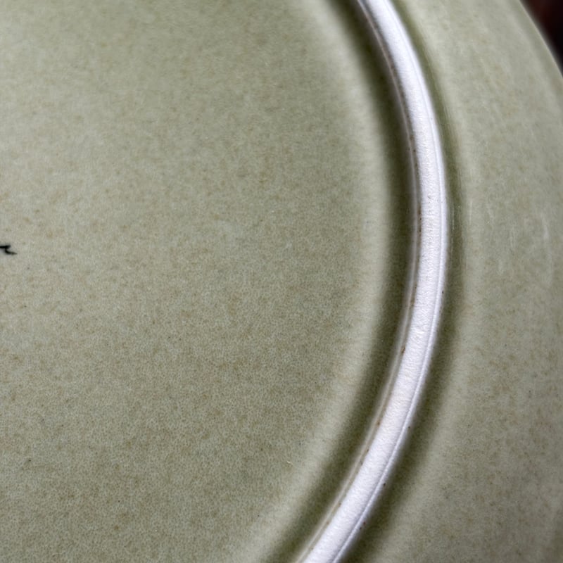 arabia fruits plate G.O.G. green 3 | retro number