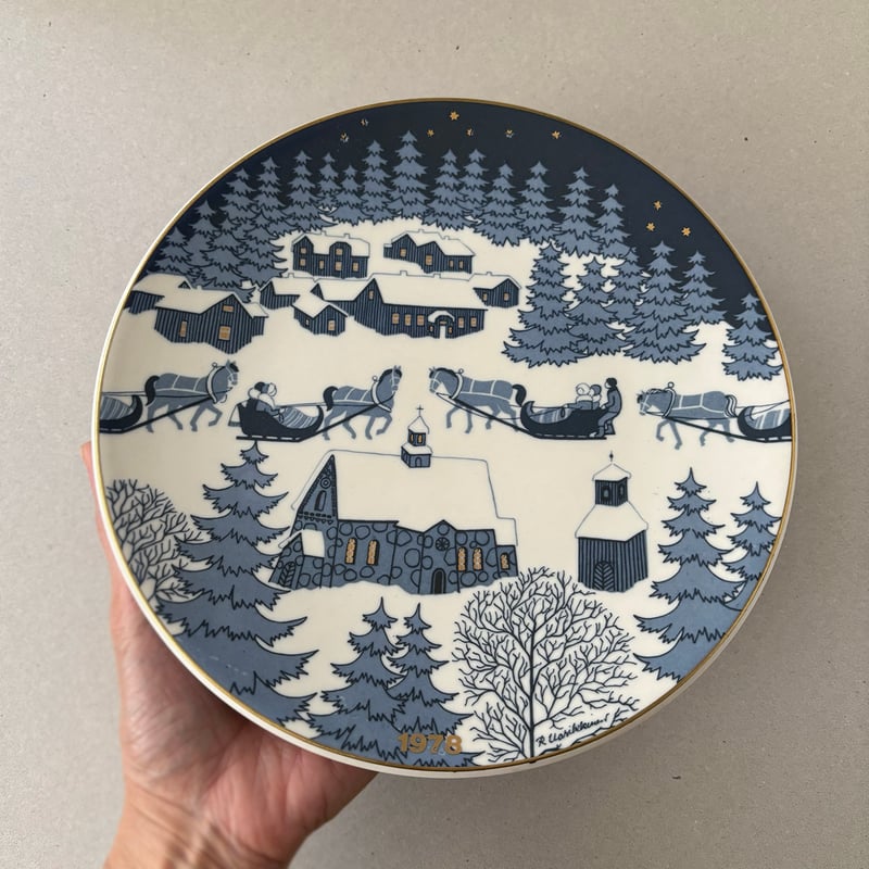 arabia christmas year plate 1978 | retro number