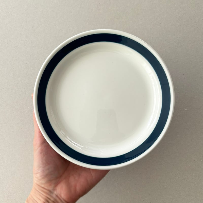 arabia blue line plate 17cm | retro number