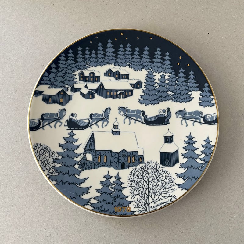 arabia christmas year plate 1978 | retro number