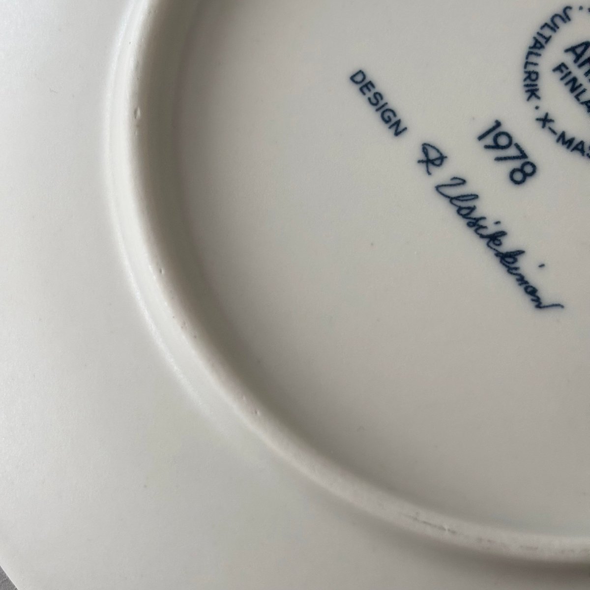 arabia christmas year plate 1978 | retro number