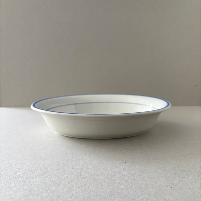 old arabia blue line oval bowl 23cm | retro number