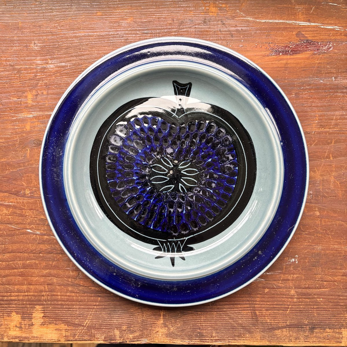 arabia fructus plate G.O.G. blue | retro number