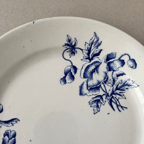 old arabia  plate  blue flower 23cm