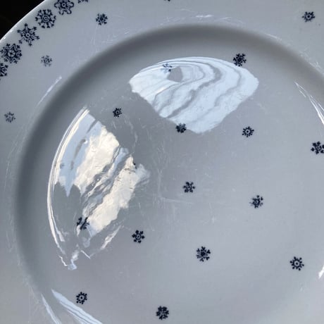 arabia snowflake plate