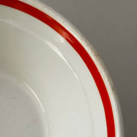 old arabia line bowl red