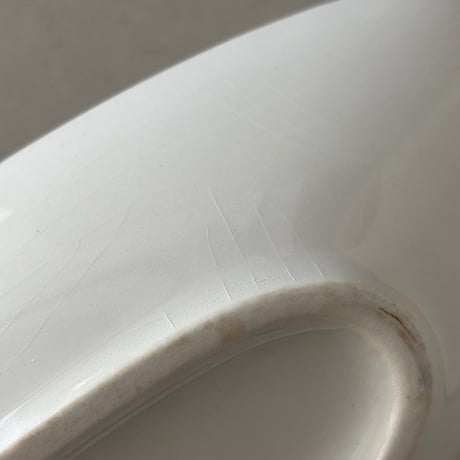 arabia yellow line oval plate