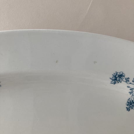 arabia  oval plate  blue flower 38cm