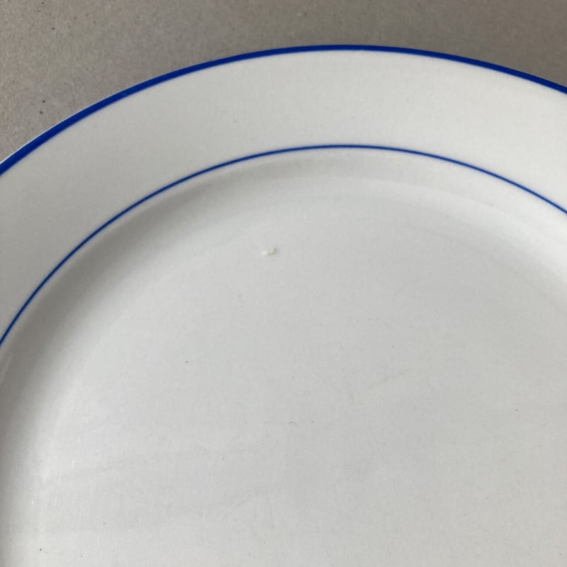 old arabia blue line plate 23cm wh/bl | retro