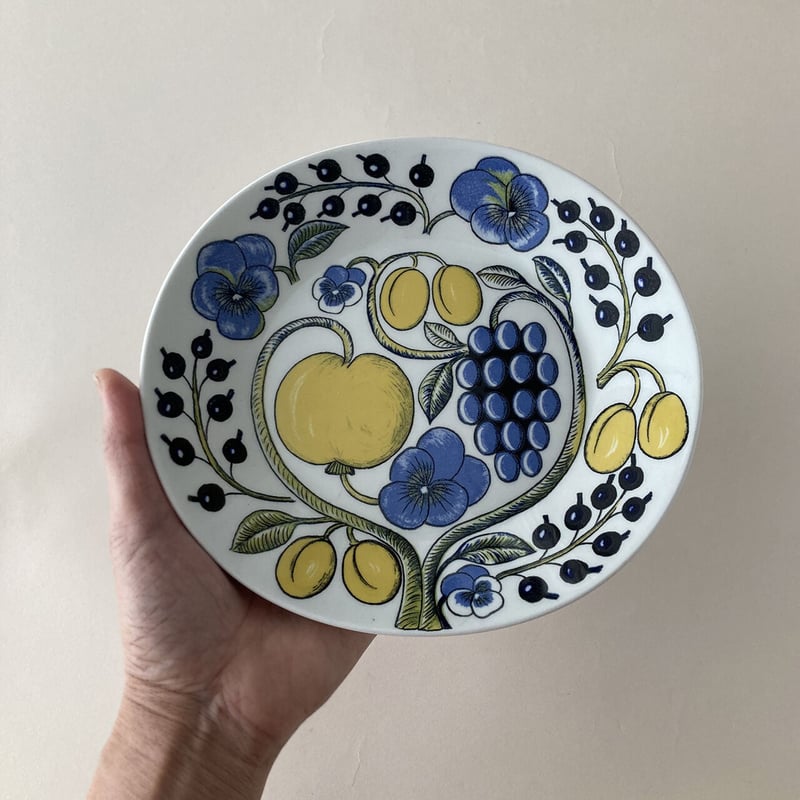 arabia color paratiisi oval plate 21cm 1968年 WÄ