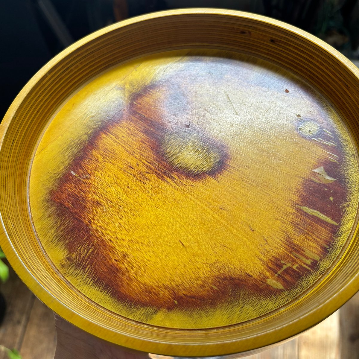 Finland wood tray | retro number