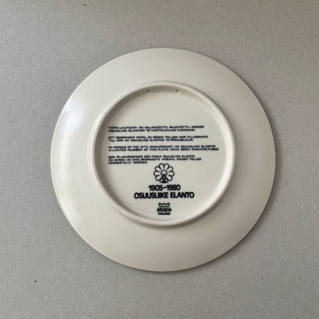 arabia osuusliike elanto plate leipomo + box