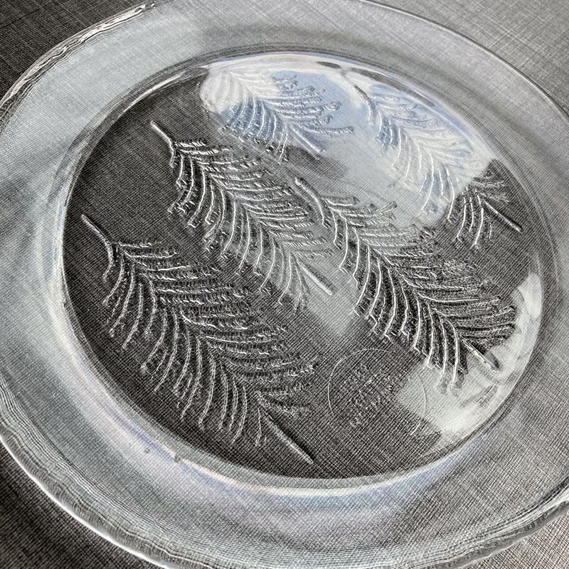 ヴィンテージ  Kuusi ガラスプレート　(30cm) iittala kuusi glass plate 30cm | retro number