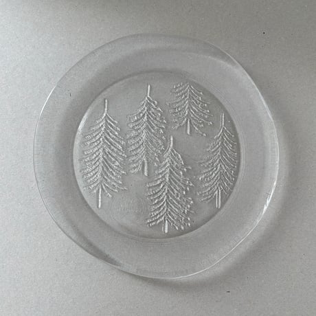 iittala kuusi  glass plate 1989