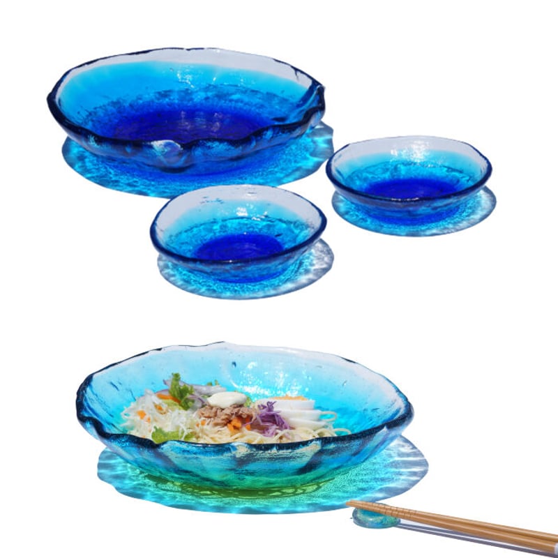 琉球ガラス皿セット【食器】