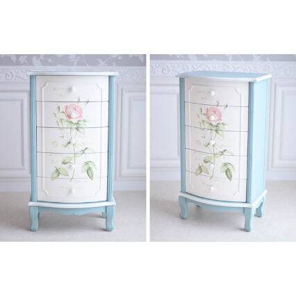 ハンドペイント 薔薇の5段チェスト（無くなり次第終了） | かぐ