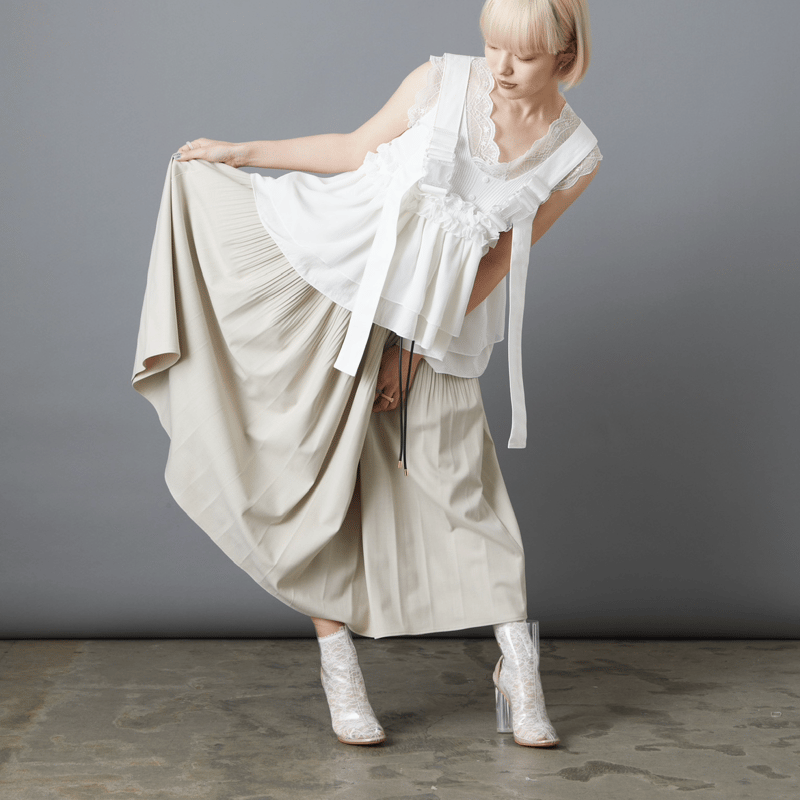 curtain skirt」SI23V0105 （20）beige | S / île 