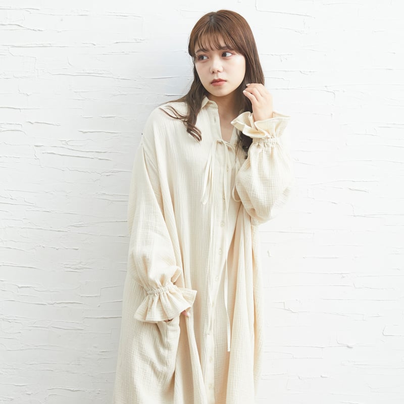 home line「長い夢のネムリコワンピース」SI21VH0028 （10） beige |...