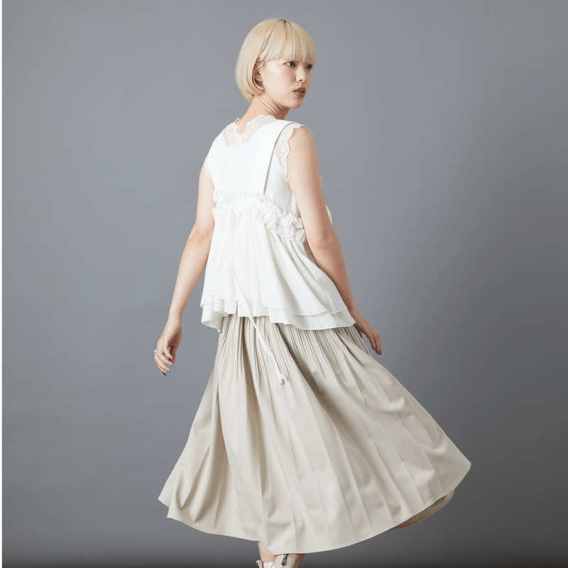 curtain skirt」SI23V0105 （20）beige | S / île 