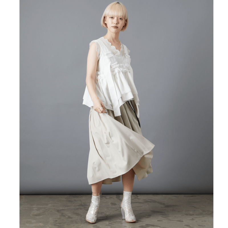 curtain skirt」SI23V0105 （20）beige | S / île 