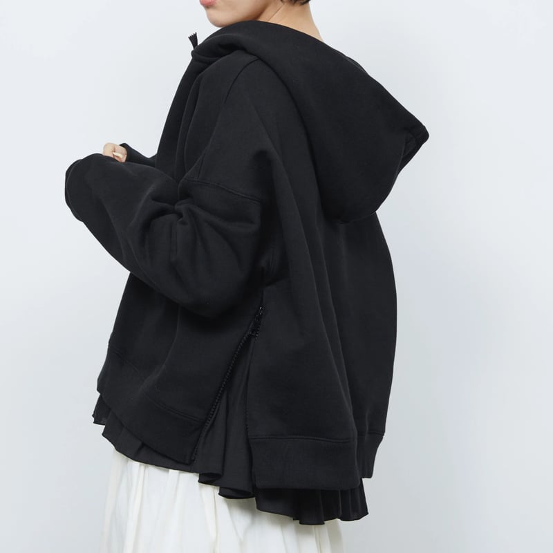 「S / île hoodie」　sile シール　フーディ　パーカー　黒 S / île hoodie」 sile シール フーディ パーカー 黒