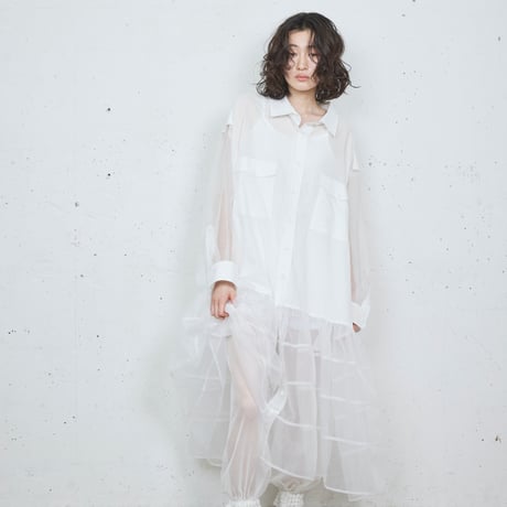 re:veil mesh leggings pants  / SI26V0213（10）white