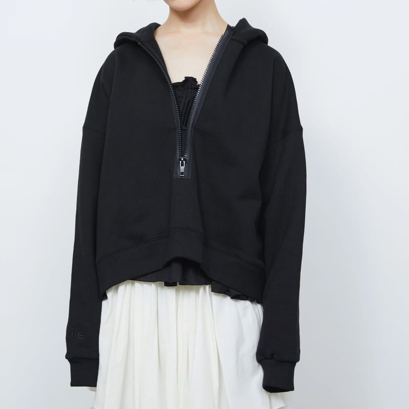 「S / île hoodie」　sile シール　フーディ　パーカー　黒 S / île hoodie」SI23V0131（40）black | S / île