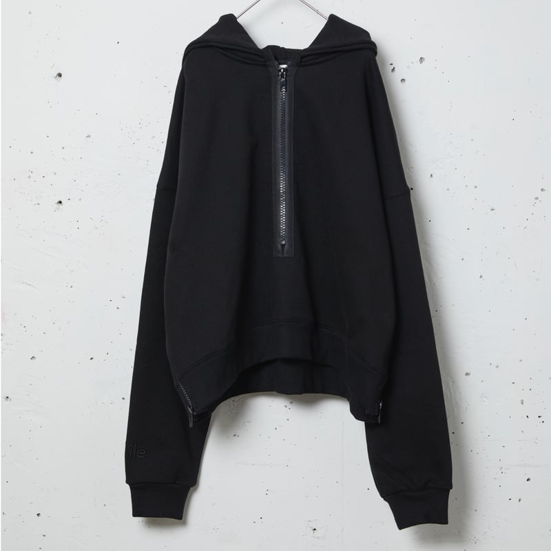 S / île hoodie」sile シールフーディパーカー黒