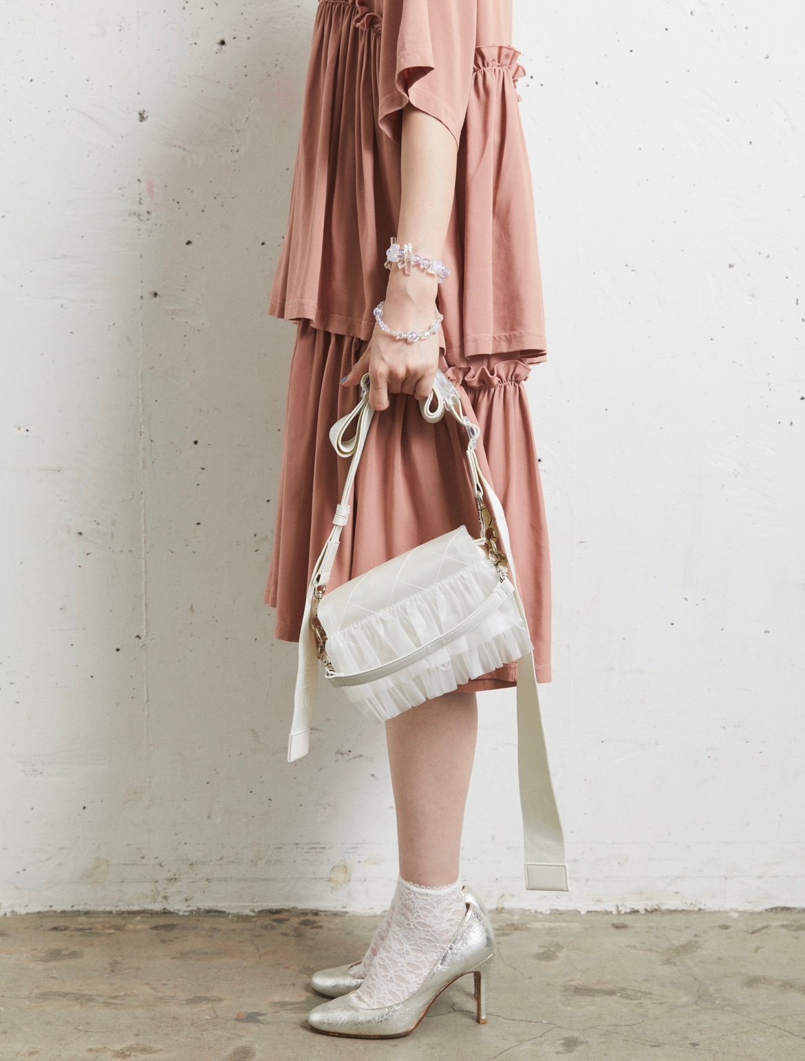 queue frill crossbody bag micro petit」SI24A016 queue frill crossbody bag micro petit」SI24A016