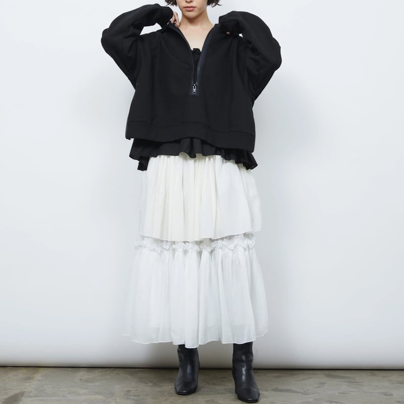 S / île hoodie」sile シールフーディパーカー黒