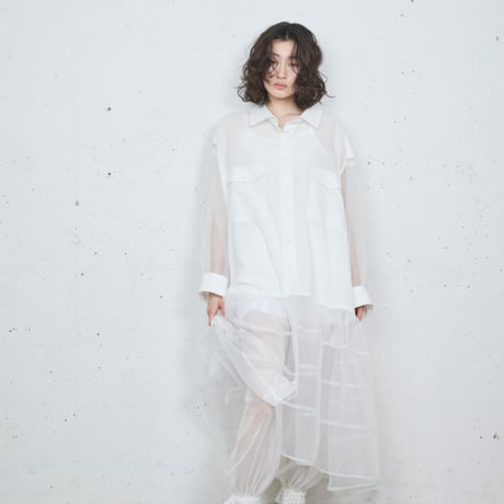 re:veil mesh leggings pants  / SI26V0213（10）white