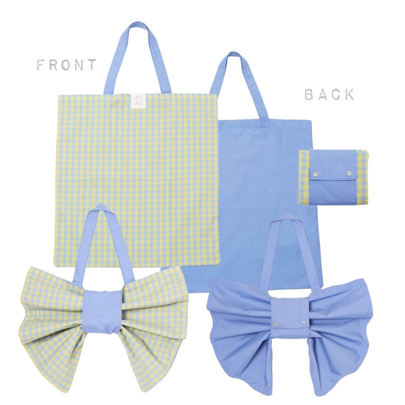 JILTU petit frill tote bag white/blue L