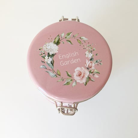 キャニスター缶　（イングリッシュガーデン・スプリング ）ピンク
