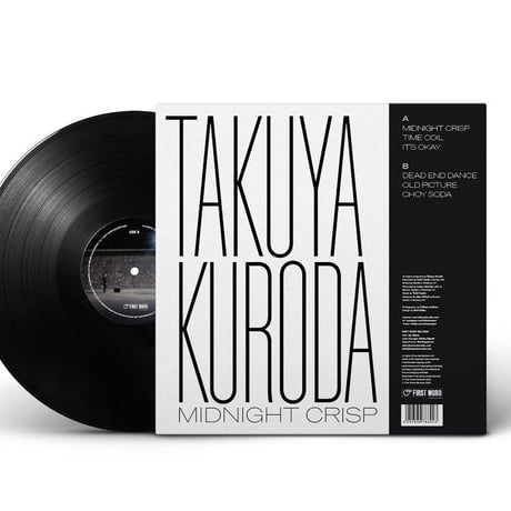 数量限定!!サイン・手書きシリアルナンバー入りVinyl【Takuya kuroda - MidnightCrisp】